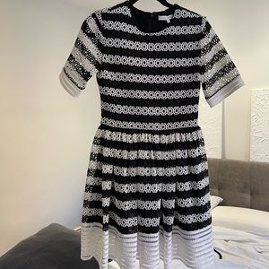 ALEXIS black and white dress